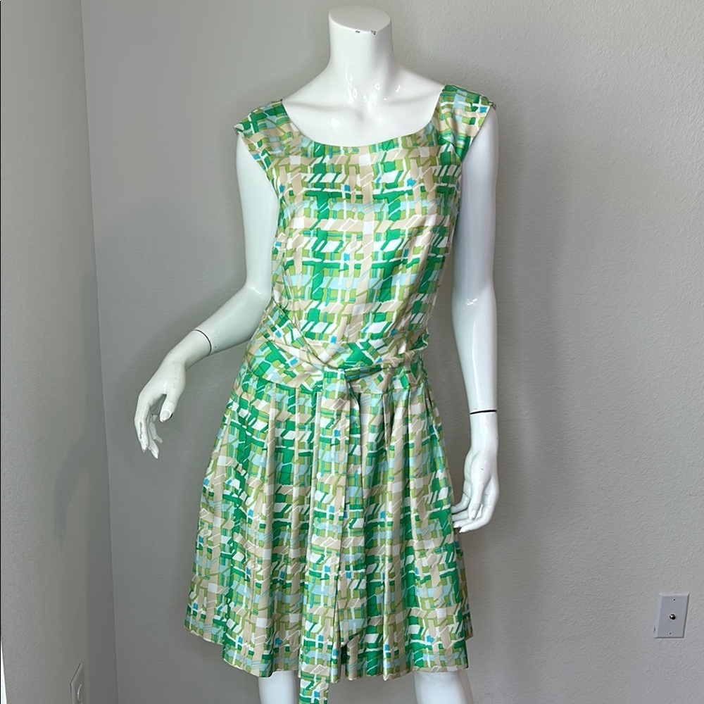 kate spade Green Multi‑Print Midi Dress